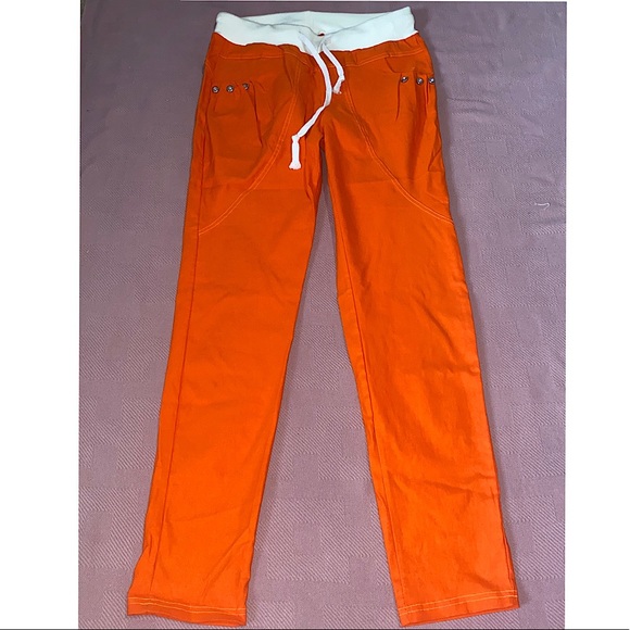 Orange Skinny Pants - Picture 1 of 3